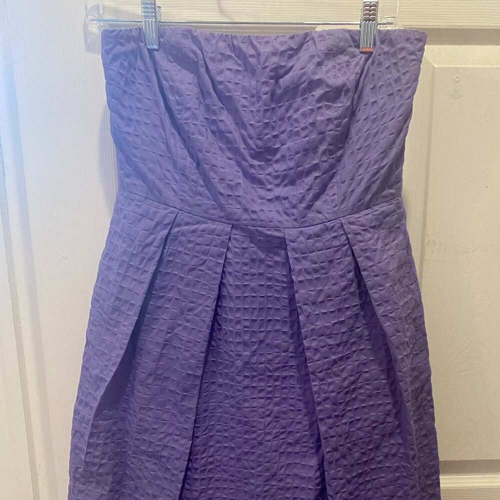 J. Crew Women's Purple Textured Strapless Dress Size 6 #393